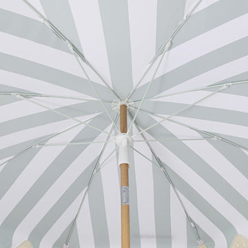Mariner 6.5 ft. Classic Cottage Fringe Tassel Market Beach Umbrella